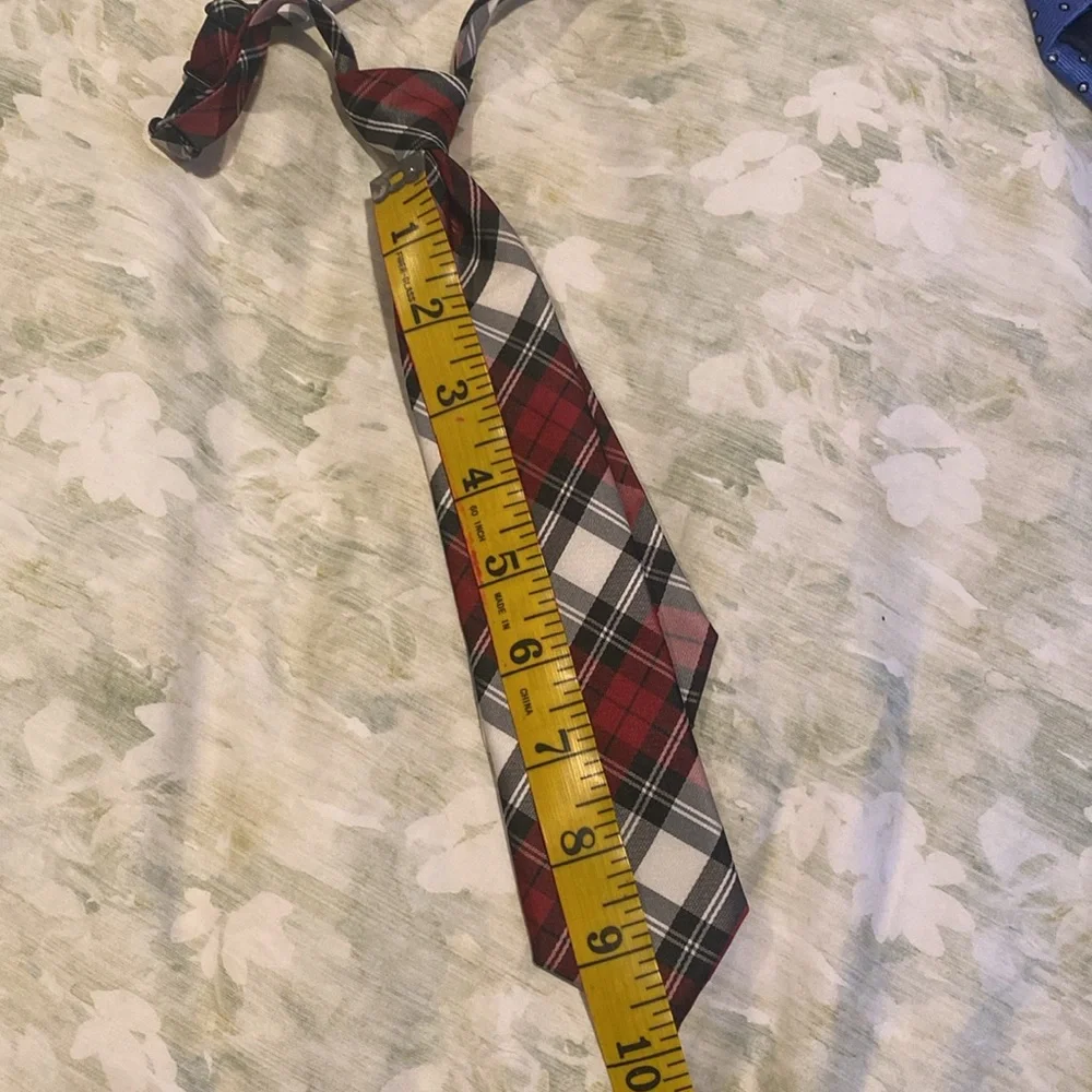 Boy’s Children’s Place Classic Red and Gray Plaid Tie